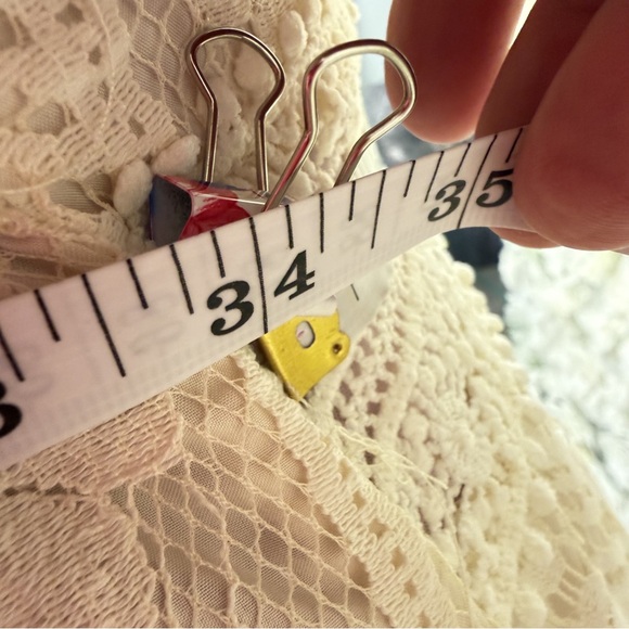 Cupshe Lace Boho Midi Dress | Cream | Size Large | Beachy Romantic - Picture 8 of 16